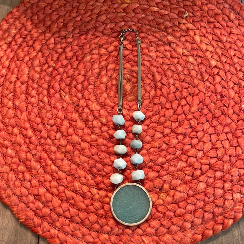 Silpada leather and turquoise necklace